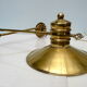 2-arm articulated wall stem Design XX Art Nouveau in bronze/chiseled brass monogrammed electrified monogrammed