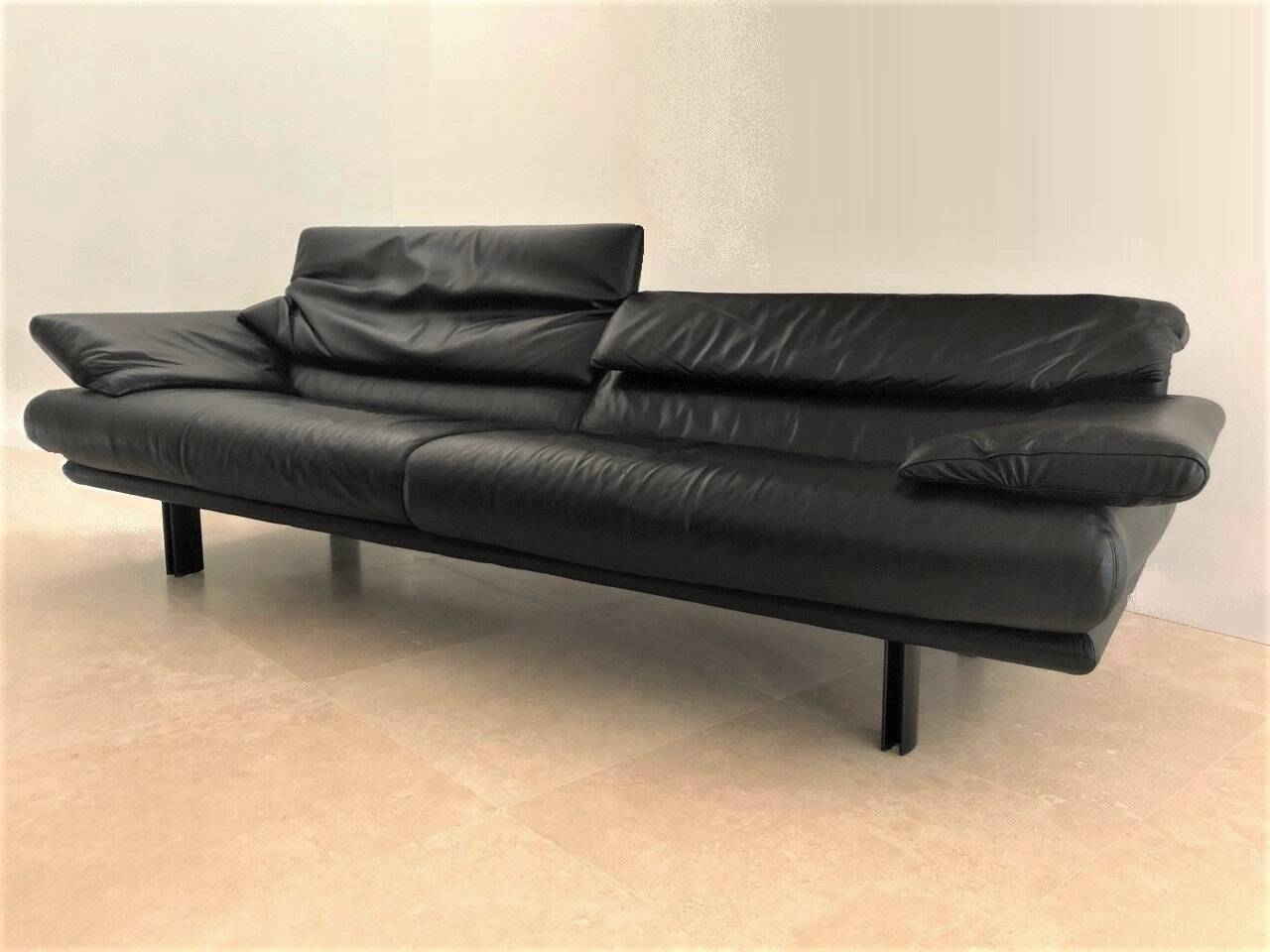 ALANDA sofa BLACK LEATHER B&B