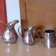 Coffee set in silver metal composed of 3 pitchers, Millan Freres, Paris