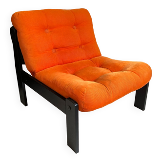 Vintage orange armchair from the 70s