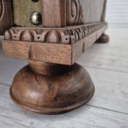 Canapé courbé danois des années 1950, mobilier en velours, bois de chêne.