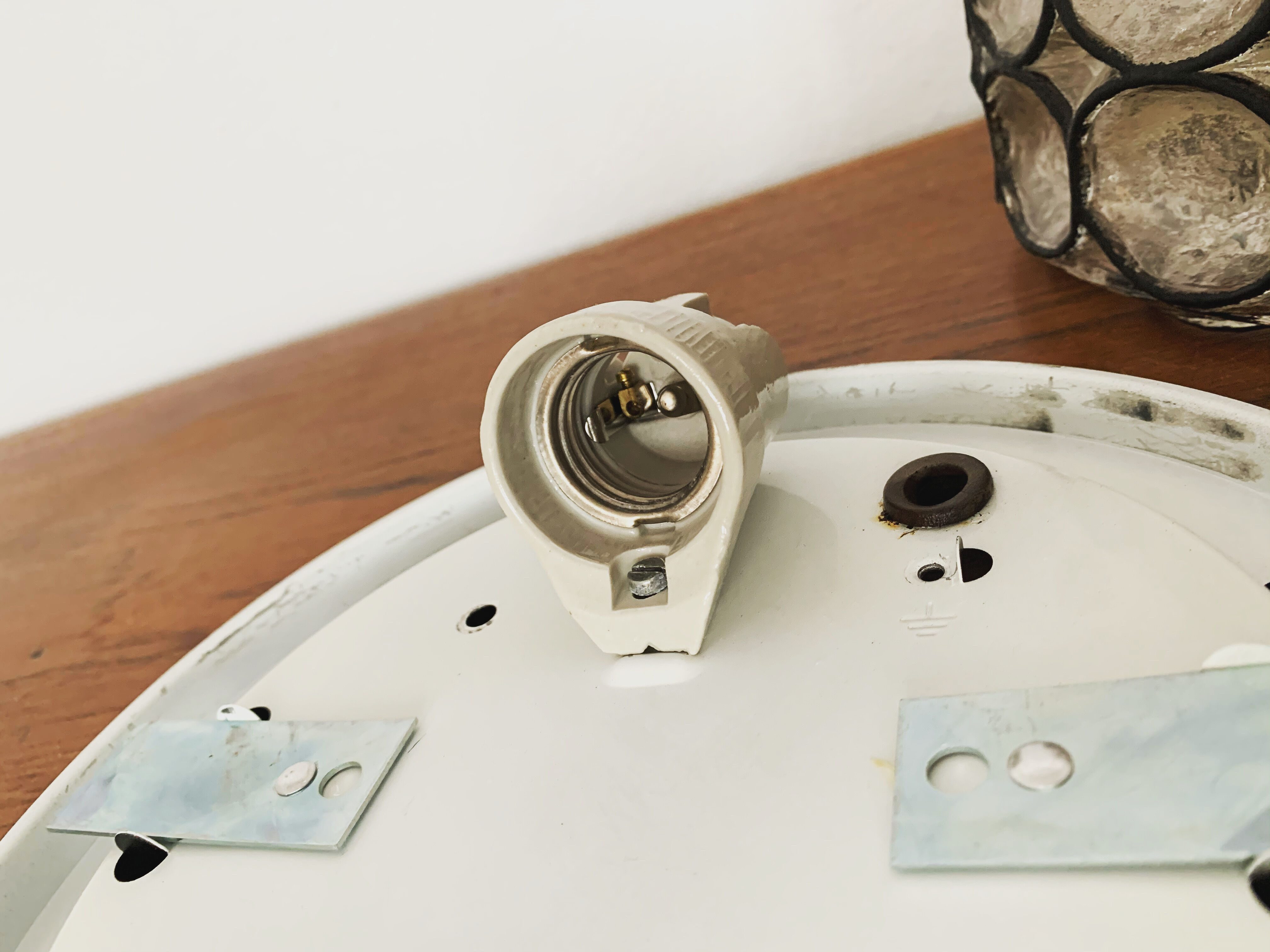 Iron ring design wall lamp from Limburg