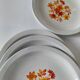 6 flower power plates from the 70s