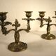 Pair of gilded bronze chandeliers
