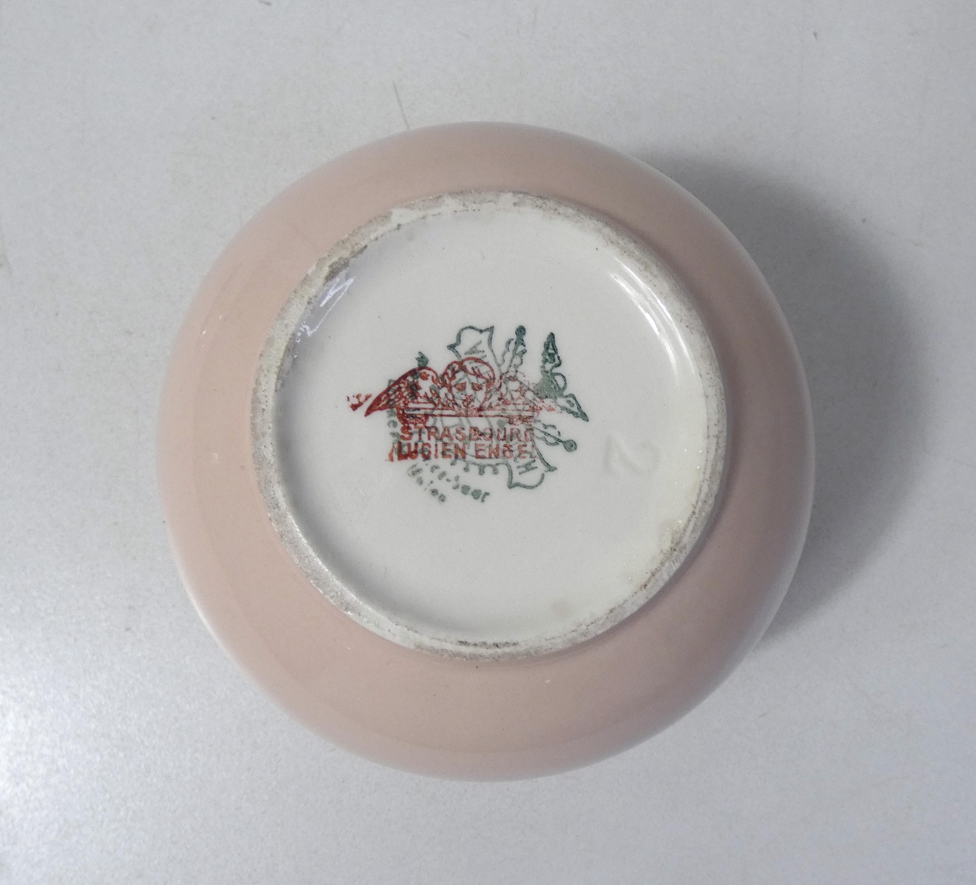 Sucier Villeroy & Boch pink and gold signed Lucien Engel