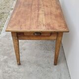 Farmhouse table in fruit tree 2 drawers period 1900 -1m27