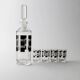 Vintage Art Deco Karl Palda Liqueur Set – Transparent Crystal Glass with Silver Details, 1 Decanter + 4 Glasses