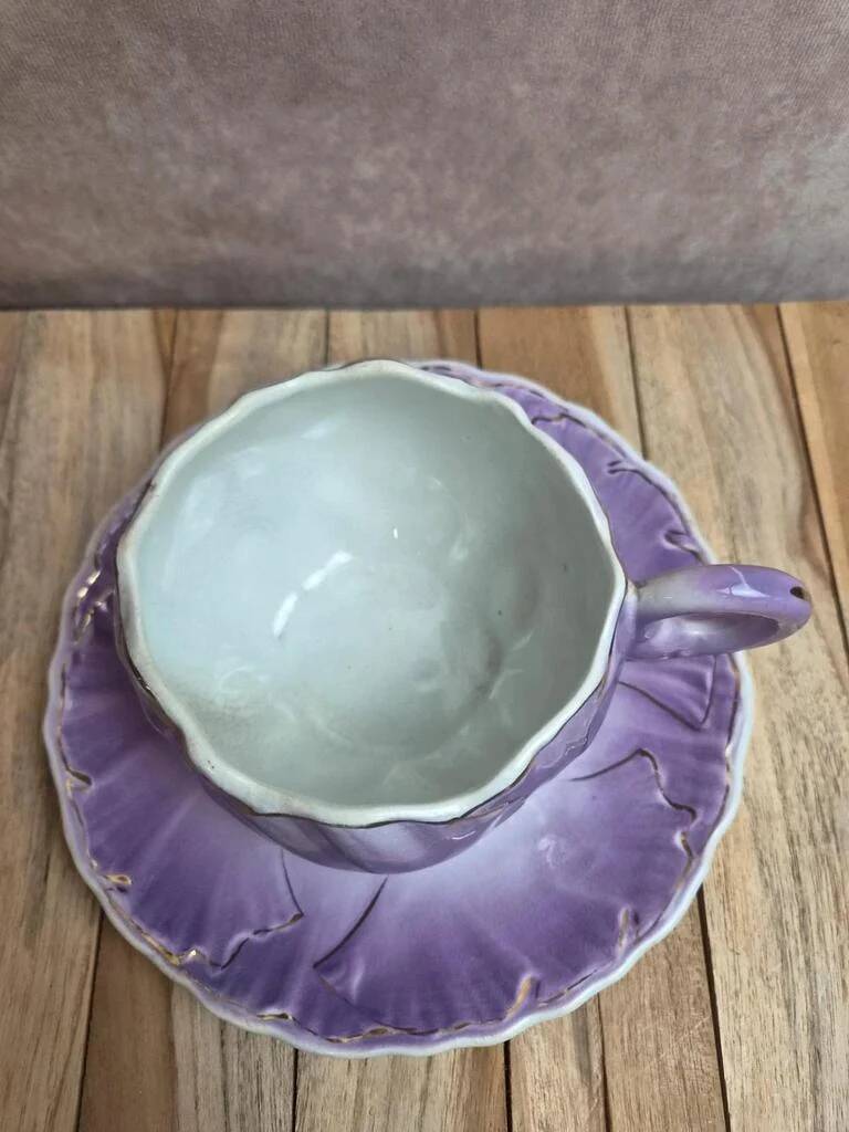 2 large breakfast/chocolate cups K&G Lunéville with saucers