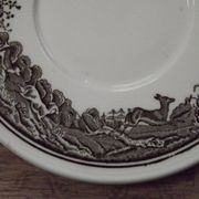 Set of 4 saucers Quality Retired Villeroy & Boch Black/White Anjou Design 4656