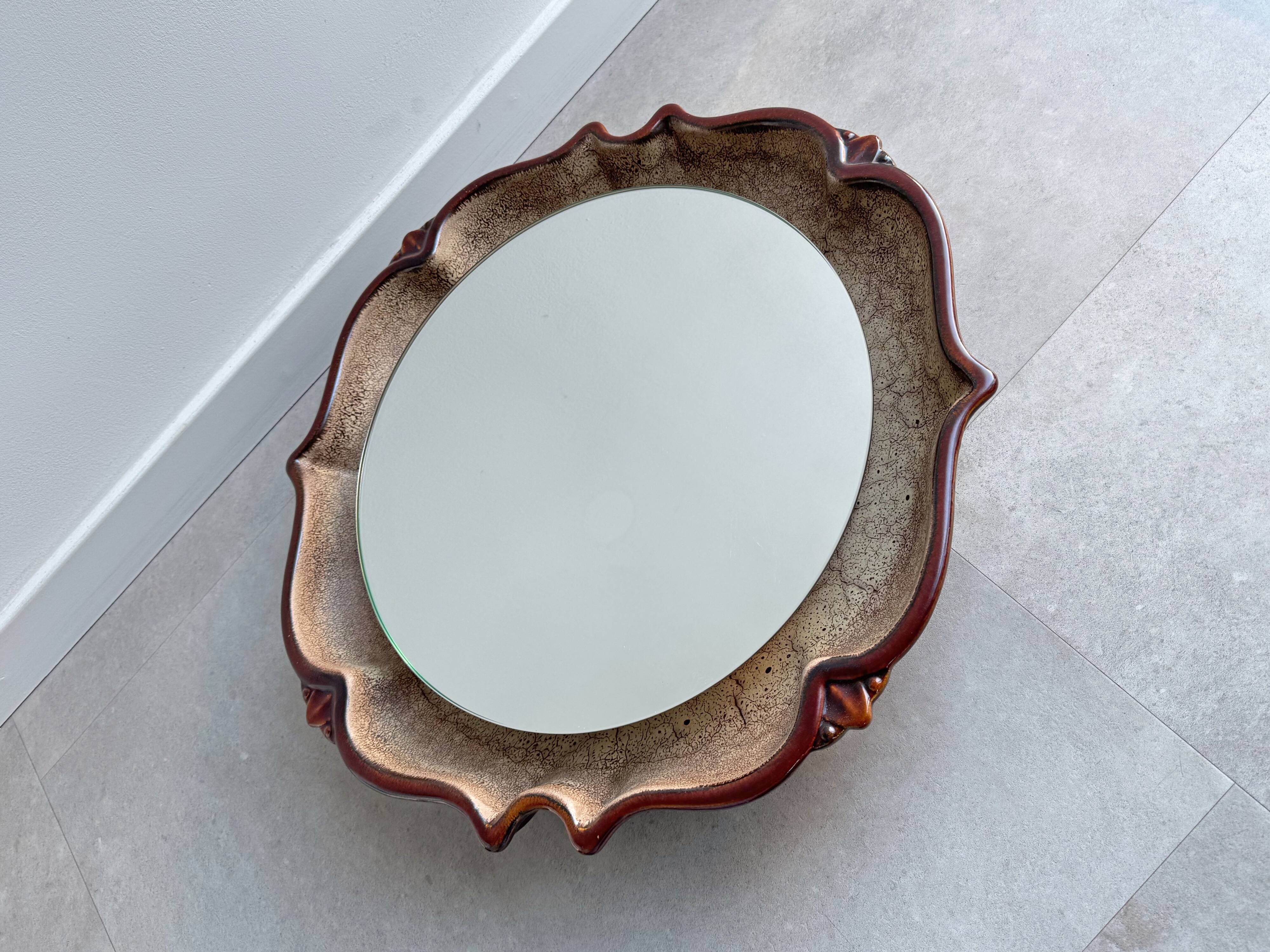 XL Vintage ceramic backlit mirror
