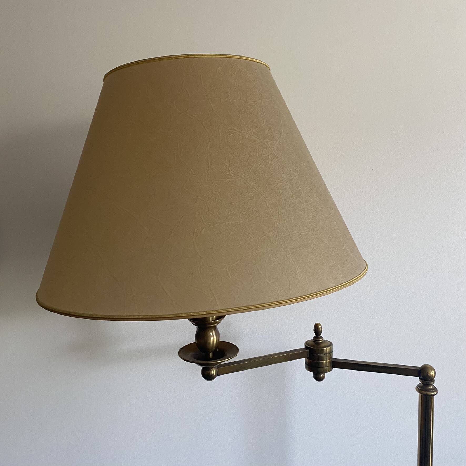 Reading lamp, floor lamp, adjustable arm lamp.