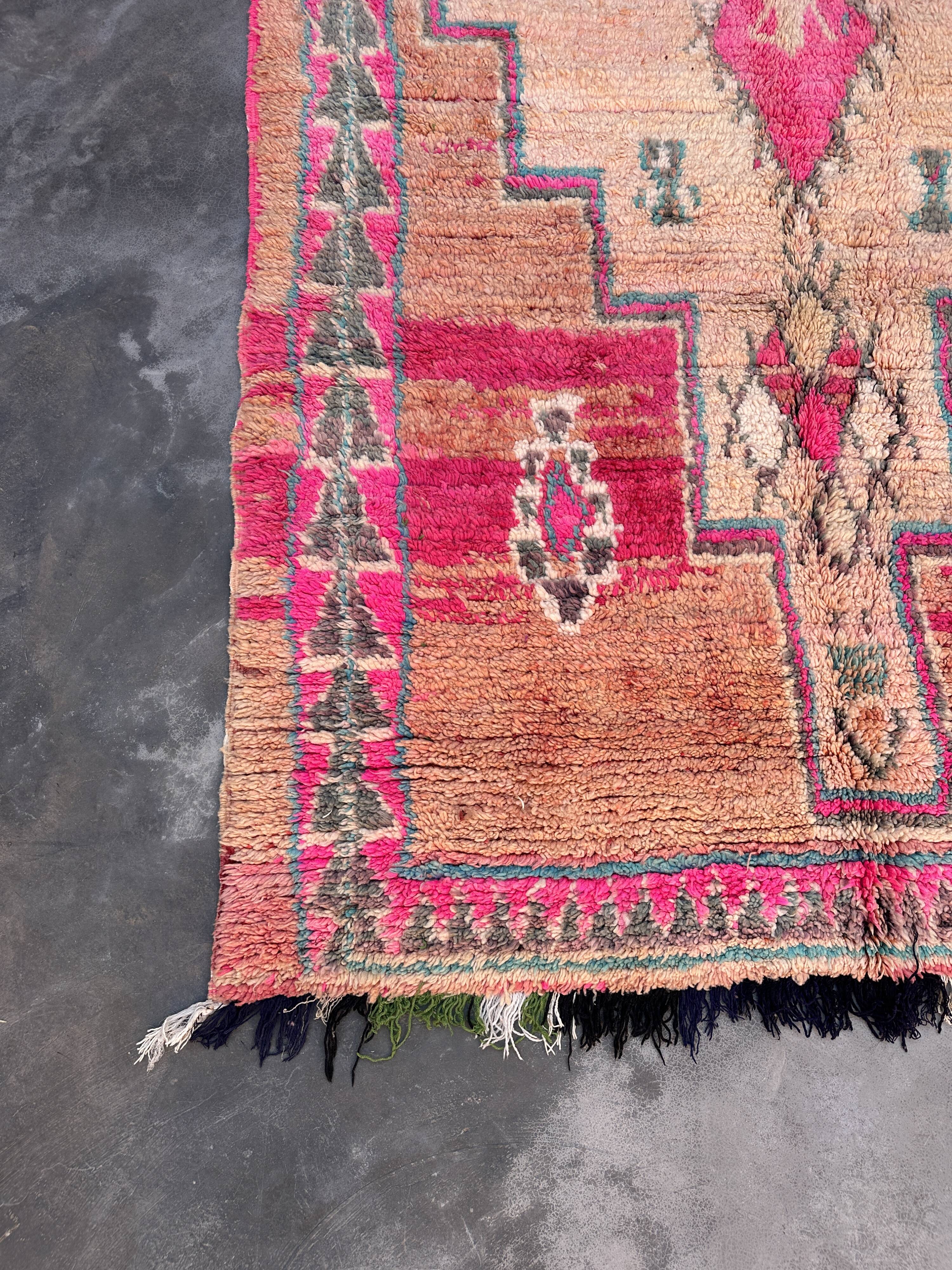 Tapis Marocain  Boujad coloré - 369 x 176 cm