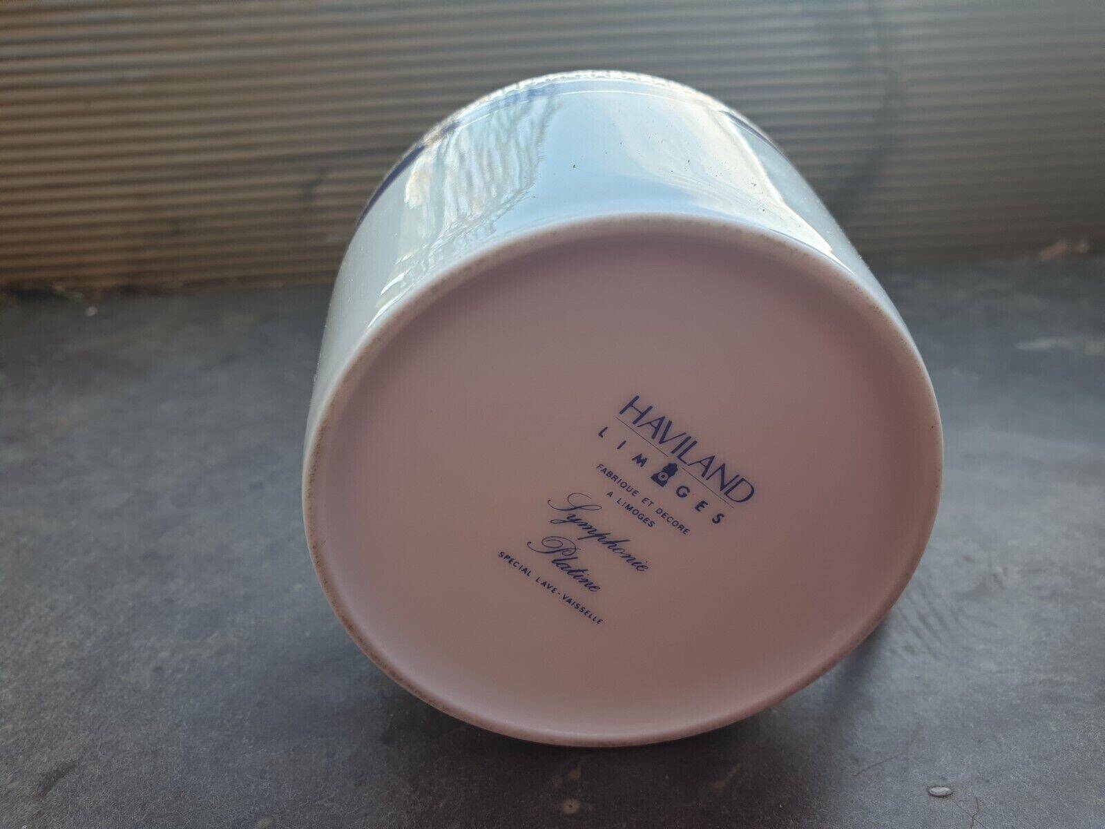 Tasse thé Haviland Limoges Symphonie Platine