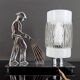 Rare Art Deco "Fire Soldier" Chromed Bronze Lamp, Poland, 1950-60