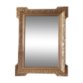Antique mirror with gilded wood crests