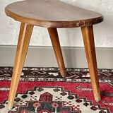 Vintage wooden tripod stool 1950