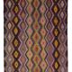 Turkish Kilim Yuruk Vintage 165x275 cm Geometric Pink Green Yellow