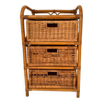 Rattan storage unit