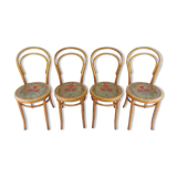 Set of 4 chairs n°14 1/2 by fiume around 1910 art nouveau revisited bistro