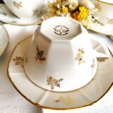 Set of 4 white porcelain cups