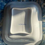 Large antique Villeroy and Boch porcelain dome dish
