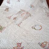 Patchwork américain matelassé et brodé 182x193 cm