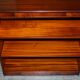 Pair of open low bookshelves Shaws of London in hardwood.