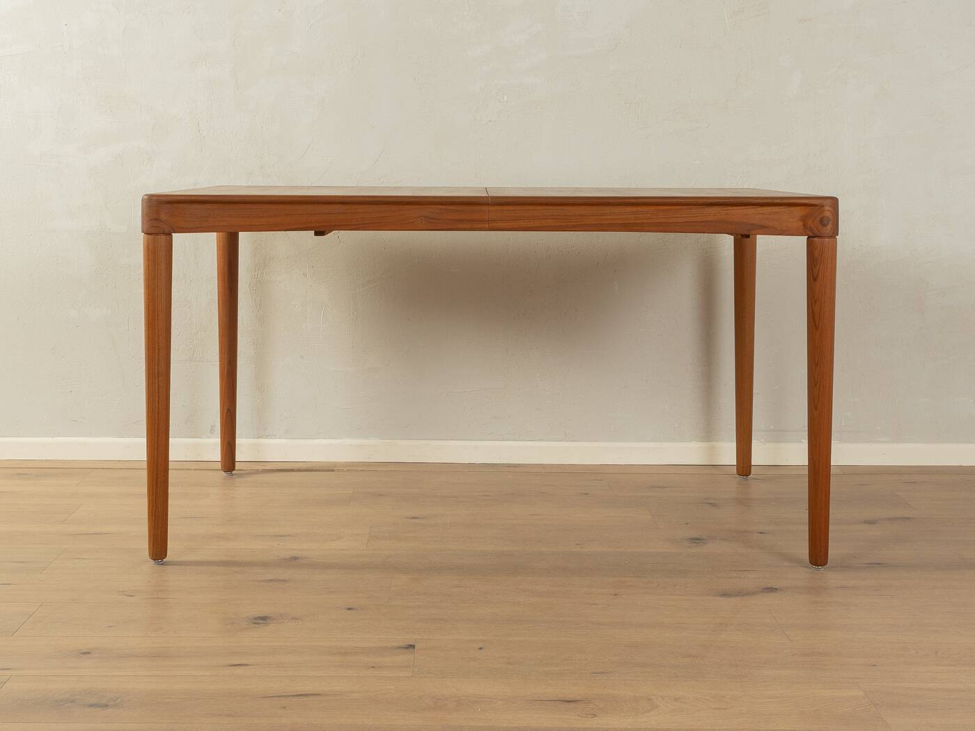 Rare extendable teak dining table by H.W. Klein for Bramin (1960s)