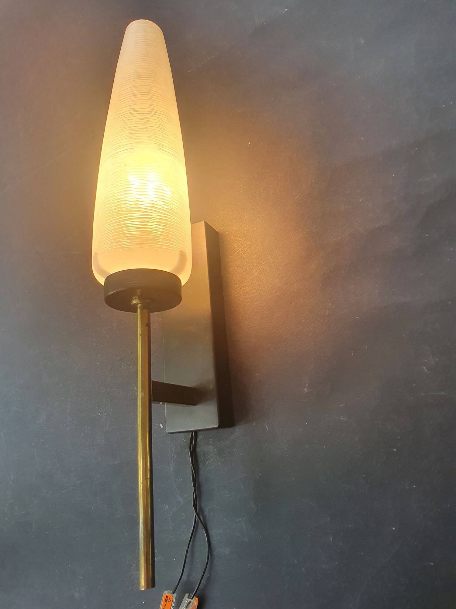 Pair of Lunel wall sconces from the 1950s.