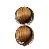 Wooden  Double Moon Pendant Lamp