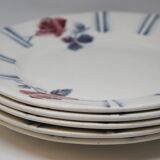 Set of 5 flat plates Spring Digoin