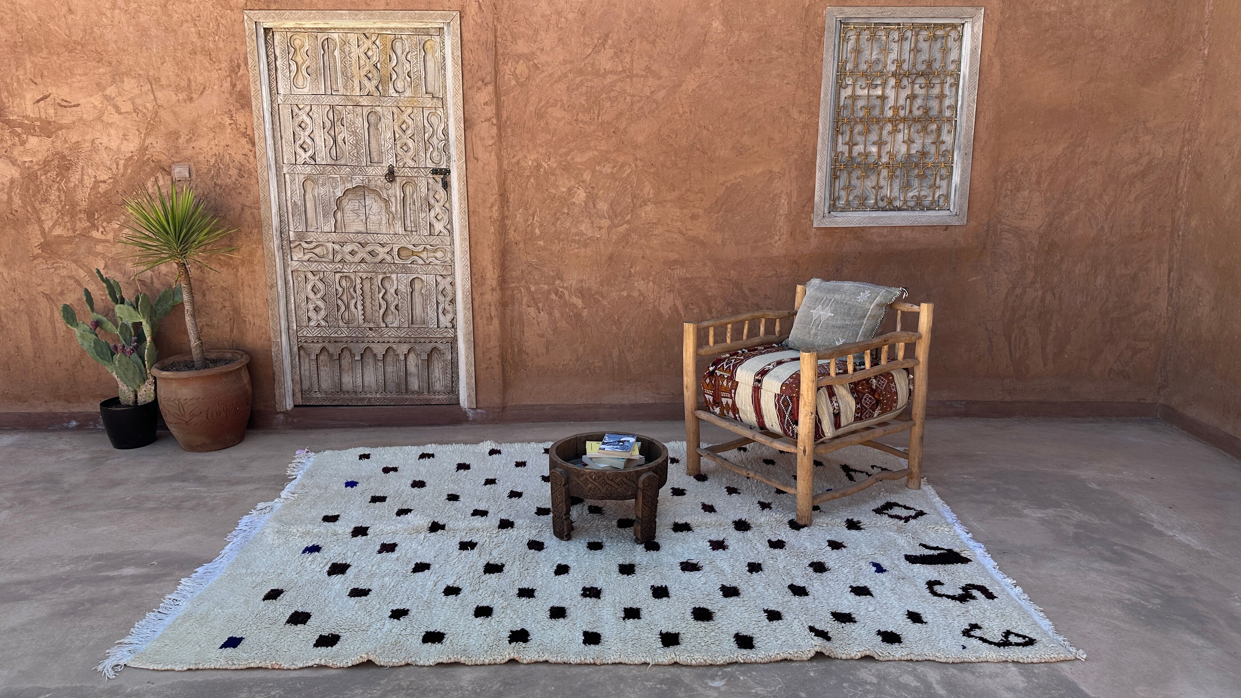 Vintage carpet Beni Ourain 183 x 270 cm