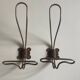 Pair of modernist curved coat hooks 1950