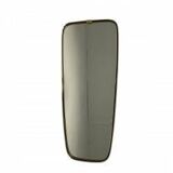 Miroir vintage avec bord en aluminium doré, années 1960