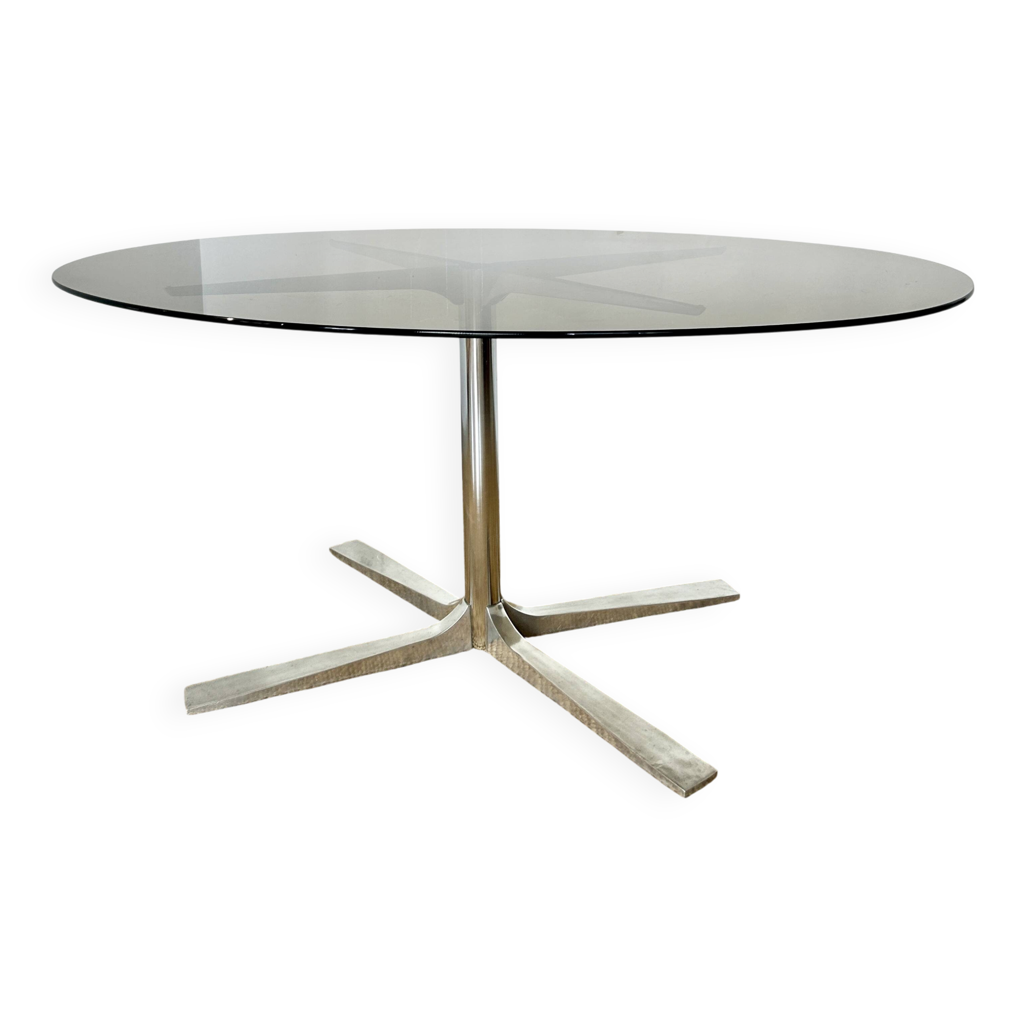 Glass dining table, 1970s