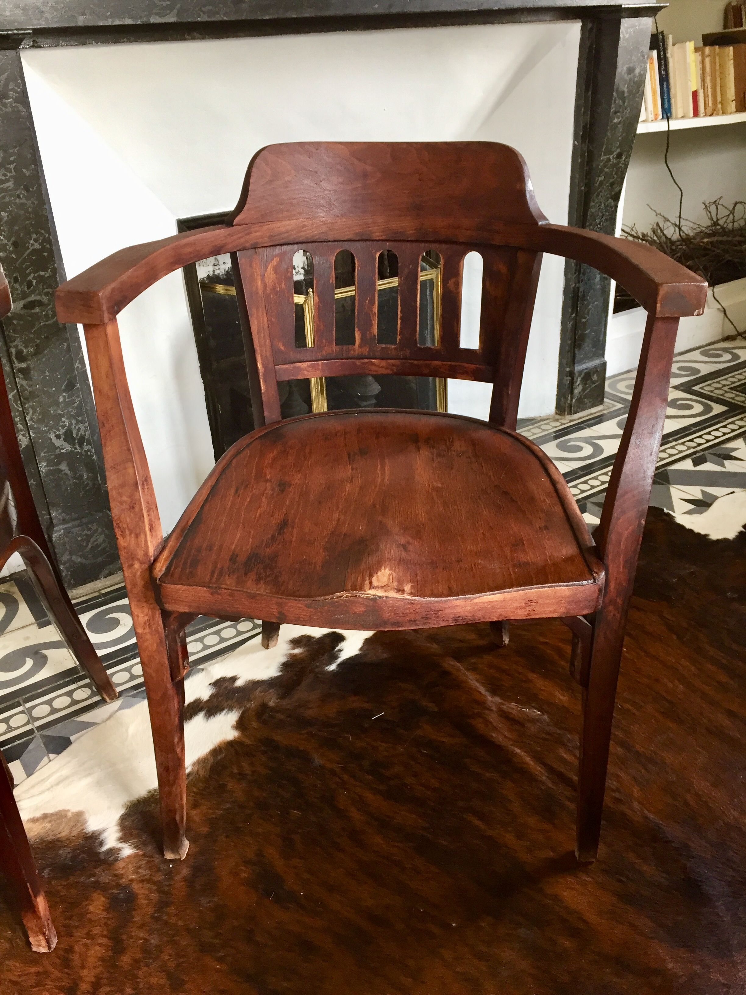 Paire de Fauteuils de bistrot J-J Kohn