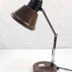 Vintage articulated desk lamp in brown metal and chrome years 60/70