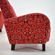 Set of two rare art deco armchairs h-283 by jindřich halabala, 1949s
