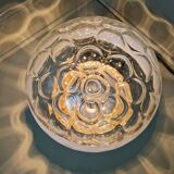 Grande lampe à poser en verre soufflé alvéolé, 1970