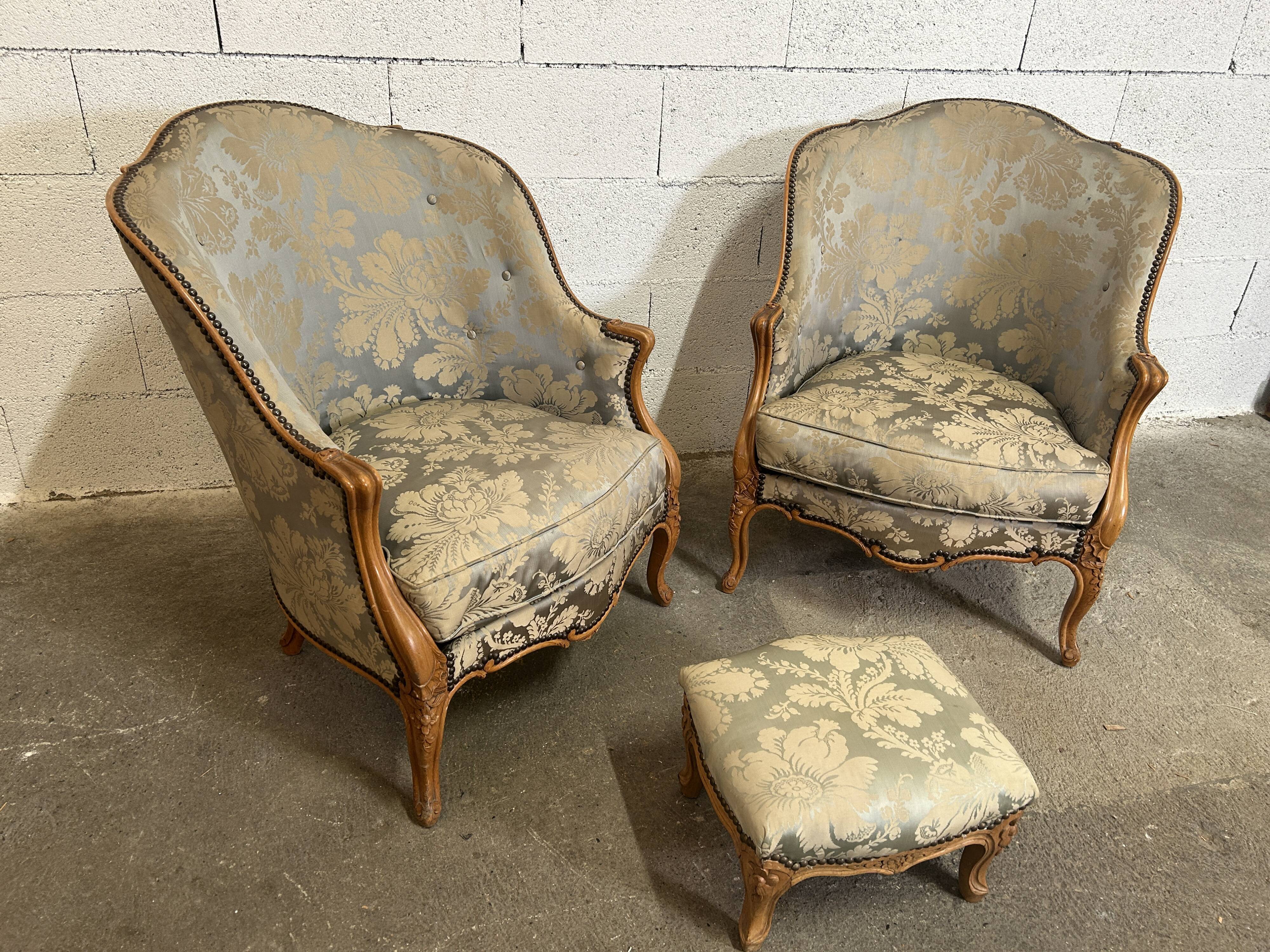 Pair of Louis XV armchairs