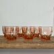 6 vintage Rosaline glasses
