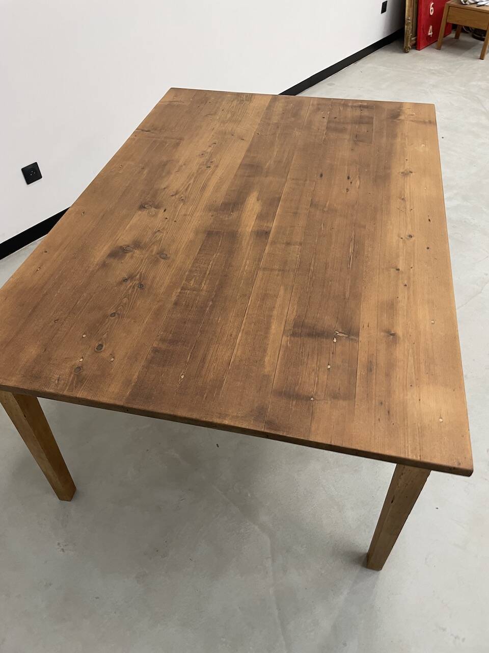 Pine farmhouse table 160 x 110 cm