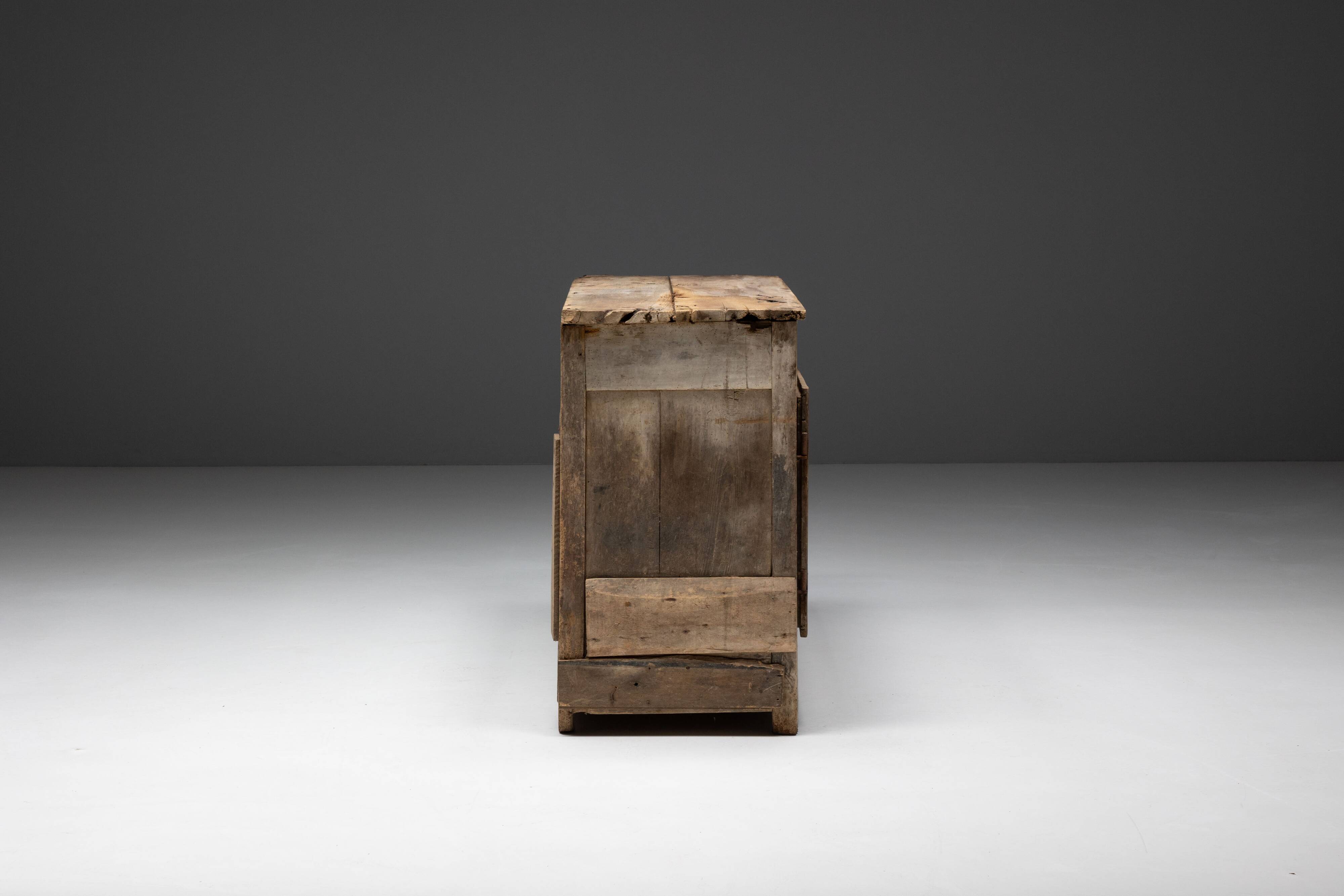 Rustic Wabi Sabi Cabinet, France, 19th Century