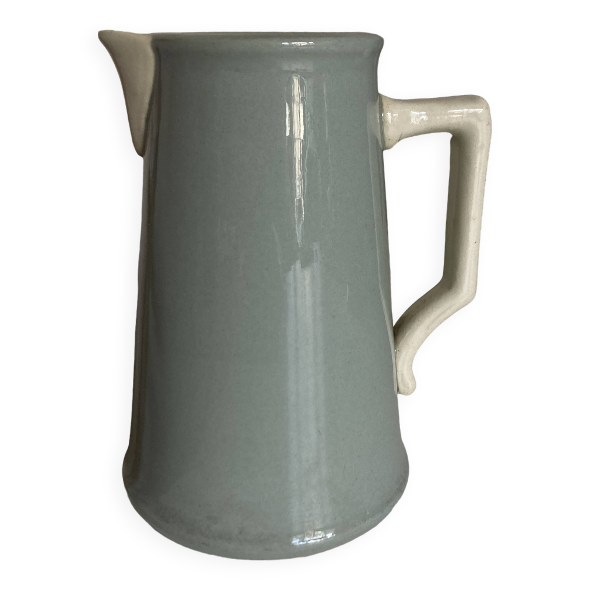 Sarreguemines Celadon neo classic pitcher 1950