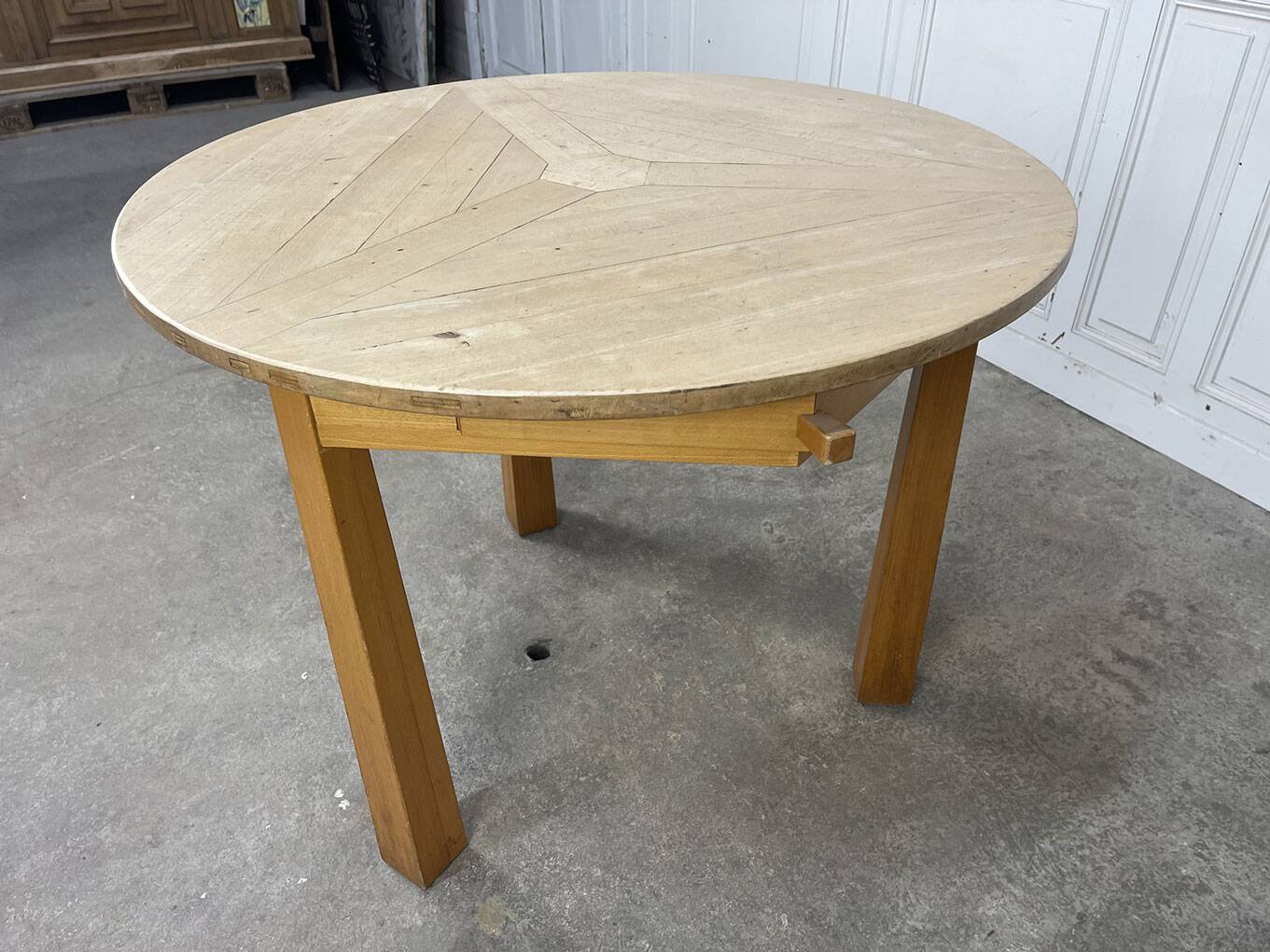 1960 tripod table in beech wood