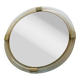 Elegant Round Gold Murano Mirror, Barovier Style
