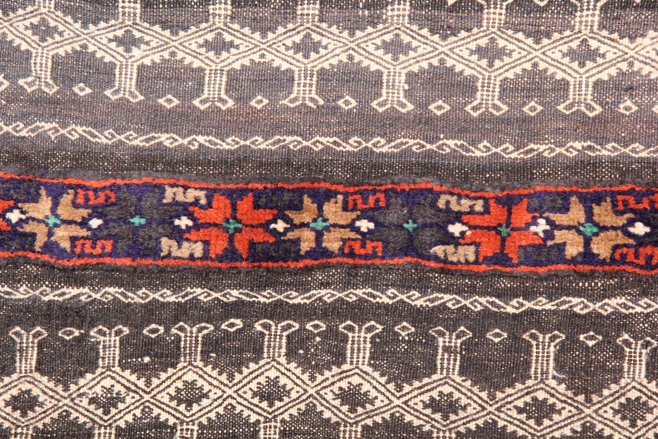 Hand made oriental wool carpet traditional tribal carpet- 75 x 133 cm