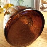 Amber bubble glass carafe