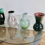 Set of 4 Accolay vases, signed ceramics, France, 1960s