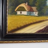 Painting „The Hut by the Sea”, Scandinavian design, 1970s
